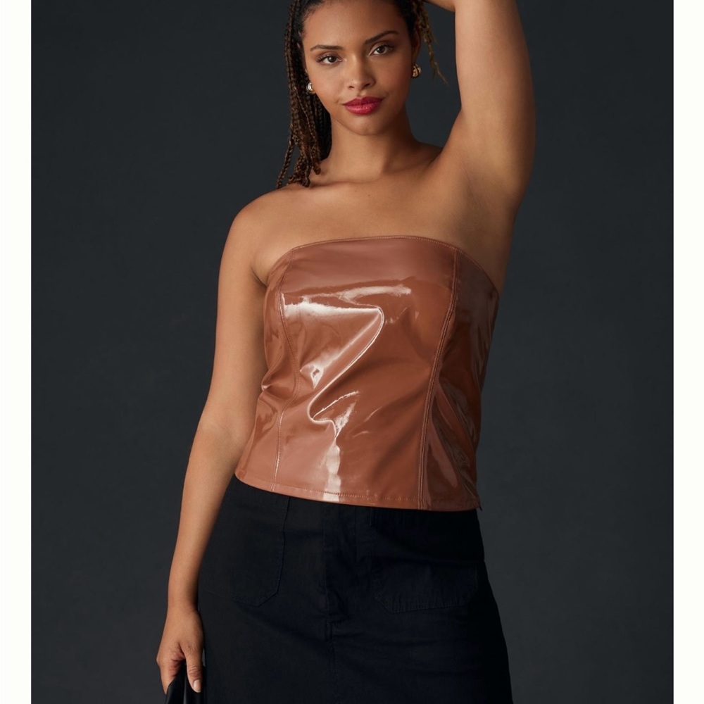 NWOT never worn faux leather tube top